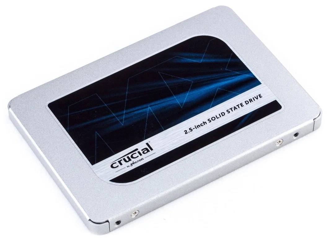 Crucial SSD MX500, 1000GB, 2.5" 7mm, SATA3, 3D TLC, R/W 560/510MB/s, IOPs 95 000/90 000, TBW 360, DWPD 0.2, with adapter 9.5mm (12 мес.)