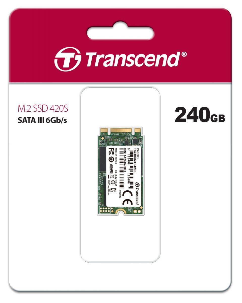 Transcend 240GB, M.2 2242 SSD, SATA3, 3D TLC
