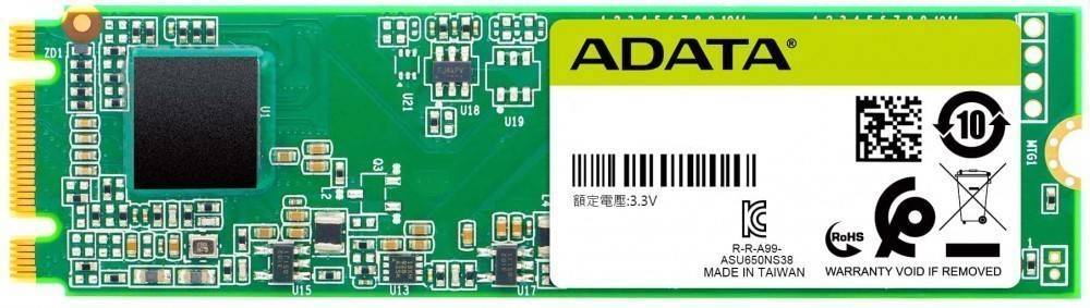 ADATA SSD Ultimate SU650, 1024GB, M.2(22x80mm), SATA3, 3D TLC, R/W 550/510MB/s, IOPs 80 000/60 000, TBW 420, DWPD 0.4 (3 года)