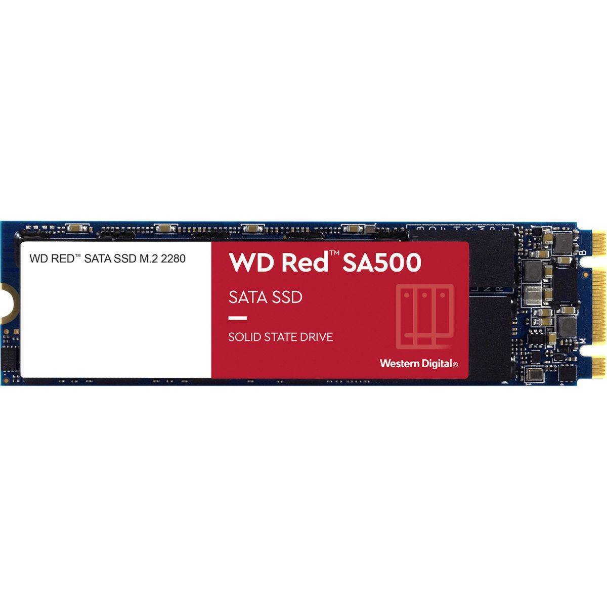 WD SSD Red SA500 NAS, 500GB, M.2(22x80mm), SATA3, R/W 560/530MB/s, IOPs 95 000/85 000, TBW 350, DWPD 0.4 (12 мес.)