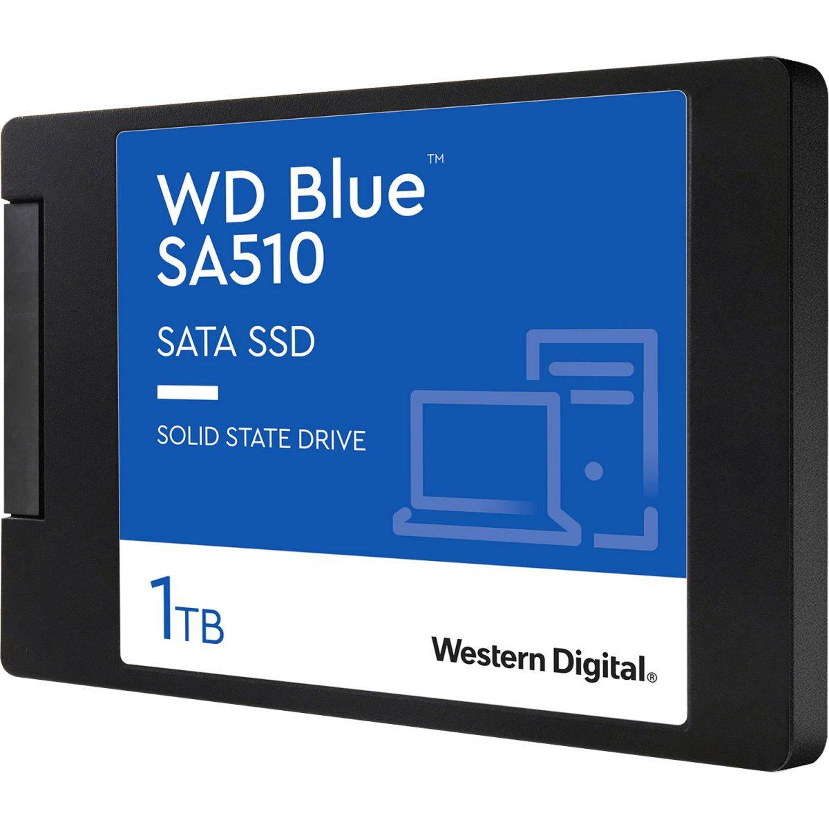 WD SSD Blue SA510, 1.0TB, 2.5" 7mm, SATA3, R/W 560/530MB/s, IOPs 95 000/84 000, TBW 400, DWPD 0.2 (12 мес.)