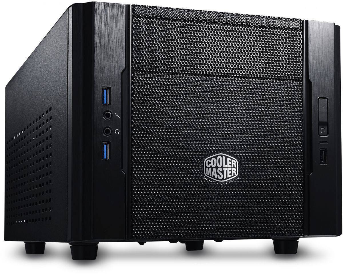 Cooler Master Case Elite 130 Black/Black (совместим с обычным опциональным БП), USB 3.0 x1, USB 2.0 x 2, 12мм fan,