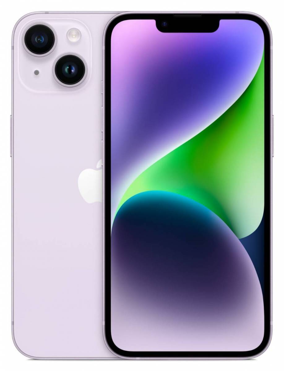 Смартфон Apple iPhone 14 SIM, 128 ГБ, фиолетовый