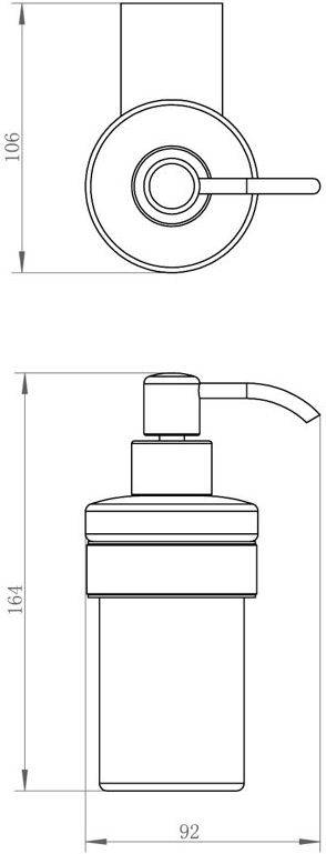 Дозатор для жидкого мыла Aquanet 5681MB