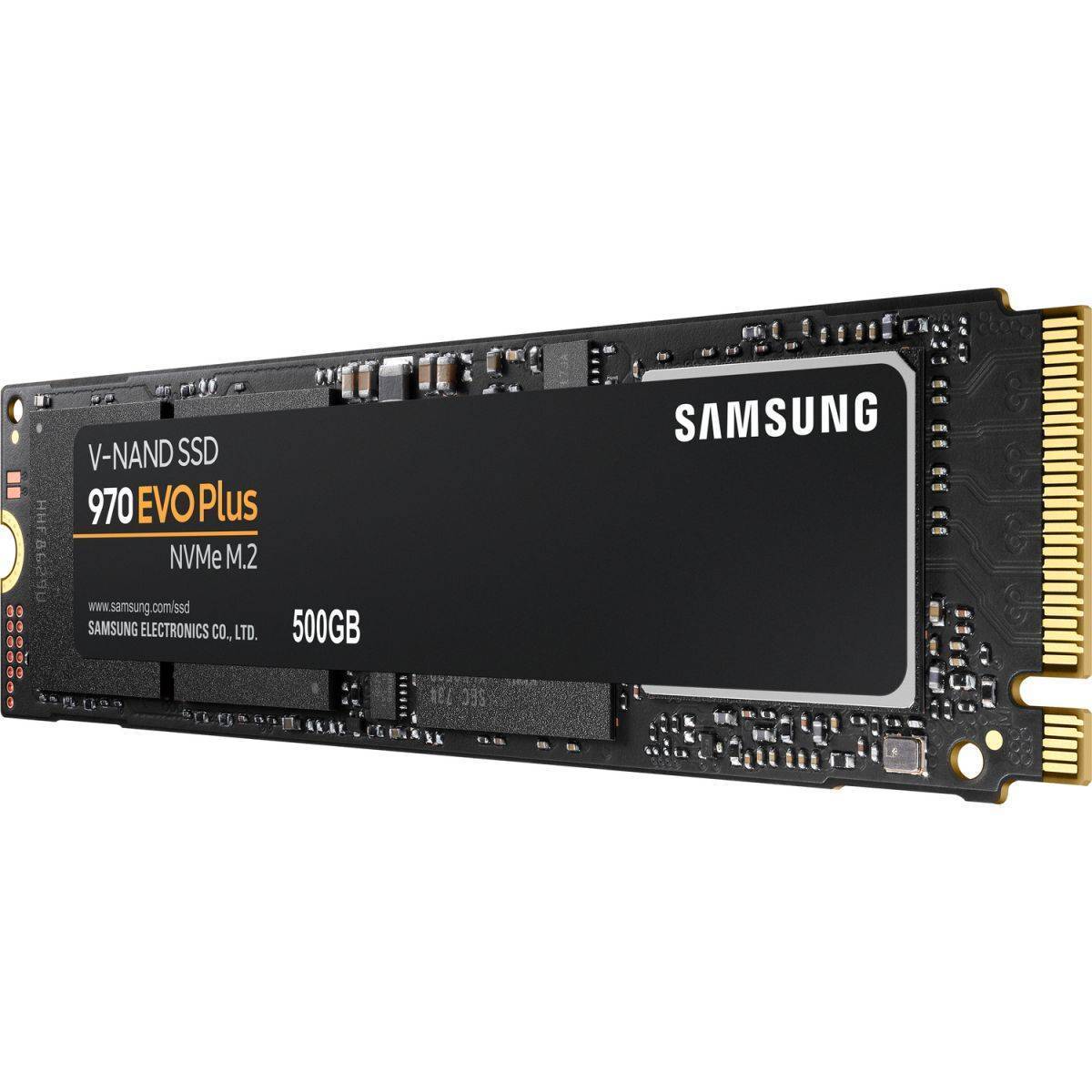 Твердотельный накопитель/ Samsung SSD 500GB 970 EVO Plus, V-NAND 3-bit MLC, Phoenix, M.2 (2280) PCIe Gen 3.0 x4, NVMe 1.3, R3500/W3200, 550K/480K IOPs (12 мес.)