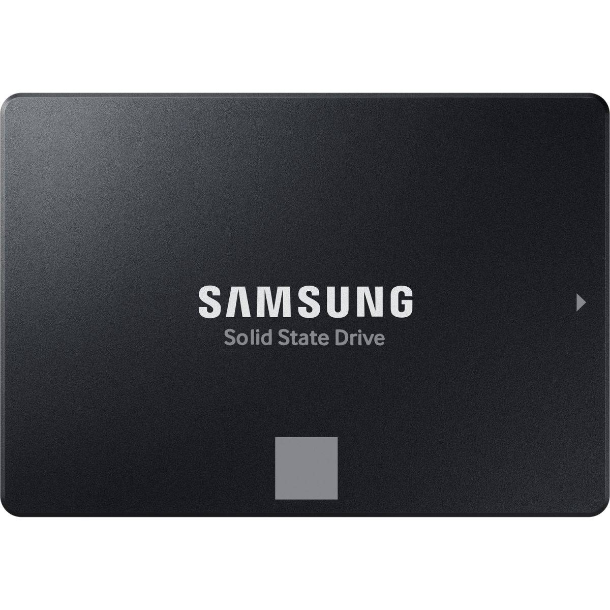 Твердотельные накопители/ Samsung SSD 870 EVO, 1000GB, 2.5" 7mm, SATA3, 3-bit MLC, R/W 560/530MB/s, IOPs 98 000/88 000, TBW 600, DWPD 0.33 (12 мес.)