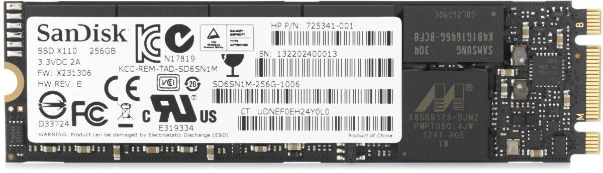 HP Turbo Drive Gen2 256GB m.2 SSD Drive