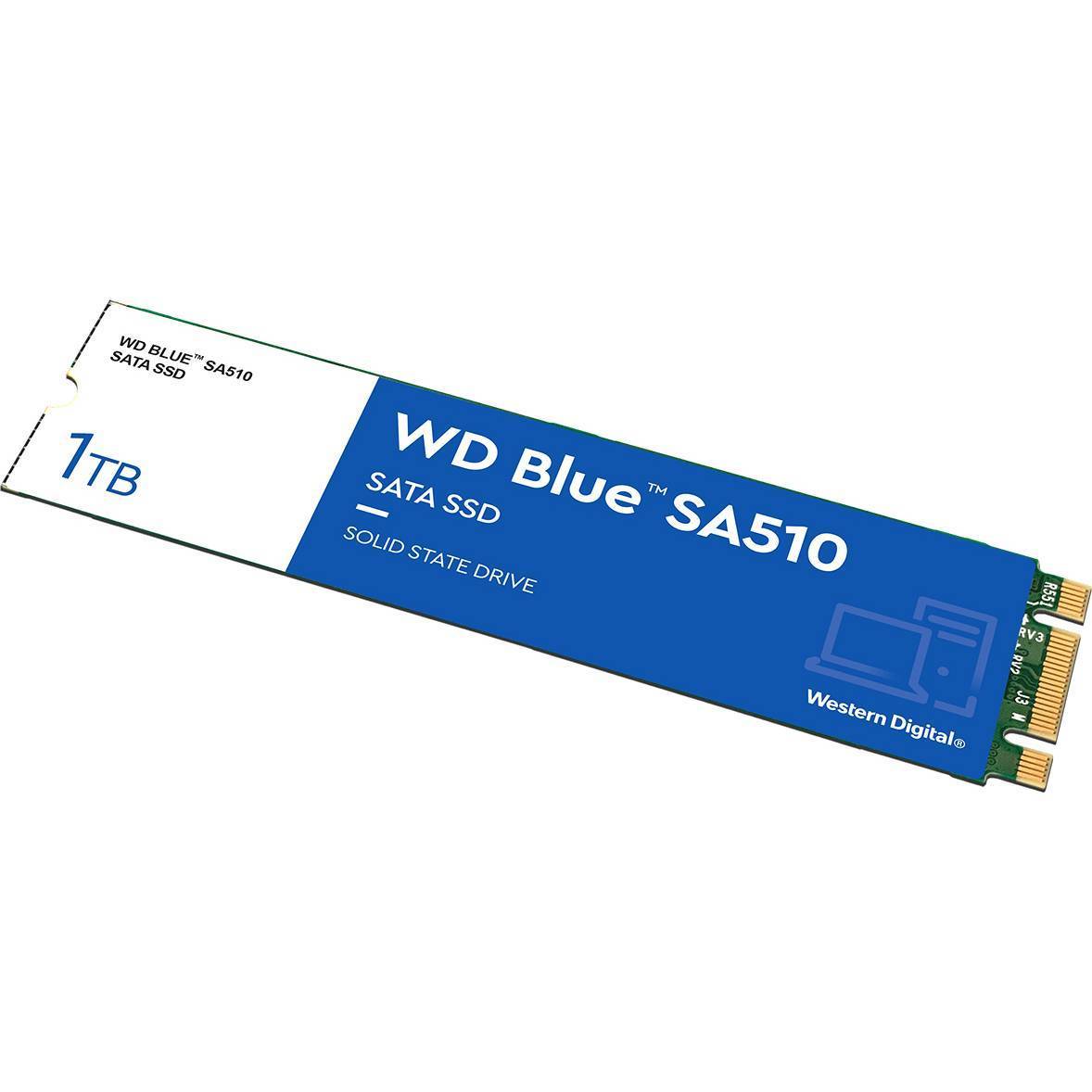WD SSD Blue SA510, 1.0TB, M.2(22x80mm), SATA3, R/W 560/530MB/s, IOPs 95 000/84 000, TBW 400, DWPD 0.2 (12 мес.)