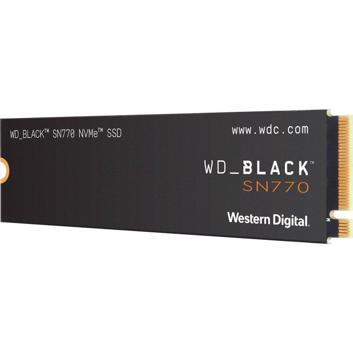 WD SSD Black SN770 NVMe, 250GB, M.2(22x80mm), NVMe, PCIe 4.0 x4, 3D TLC, R/W 4000/2000MB/s, IOPs 240 000/470 000, TBW 200, DWPD 0.4 (12 мес.)
