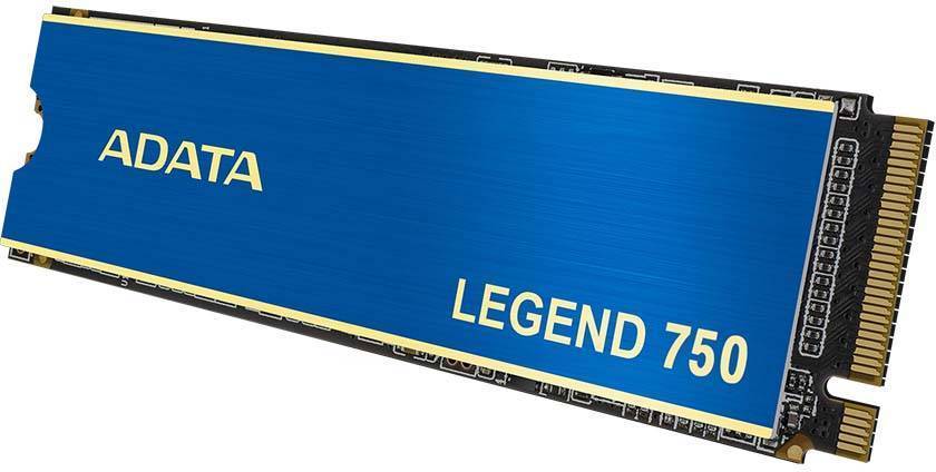 ADATA SSD LEGEND 750, 500GB, M.2(22x80mm), NVMe, PCIe 3.0 x4, 3D TLC, R/W 3350/2450MB/s, IOPs 370 000/190 000, TBW 300, DWPD 0.33, with Heat Spreader (5 лет)