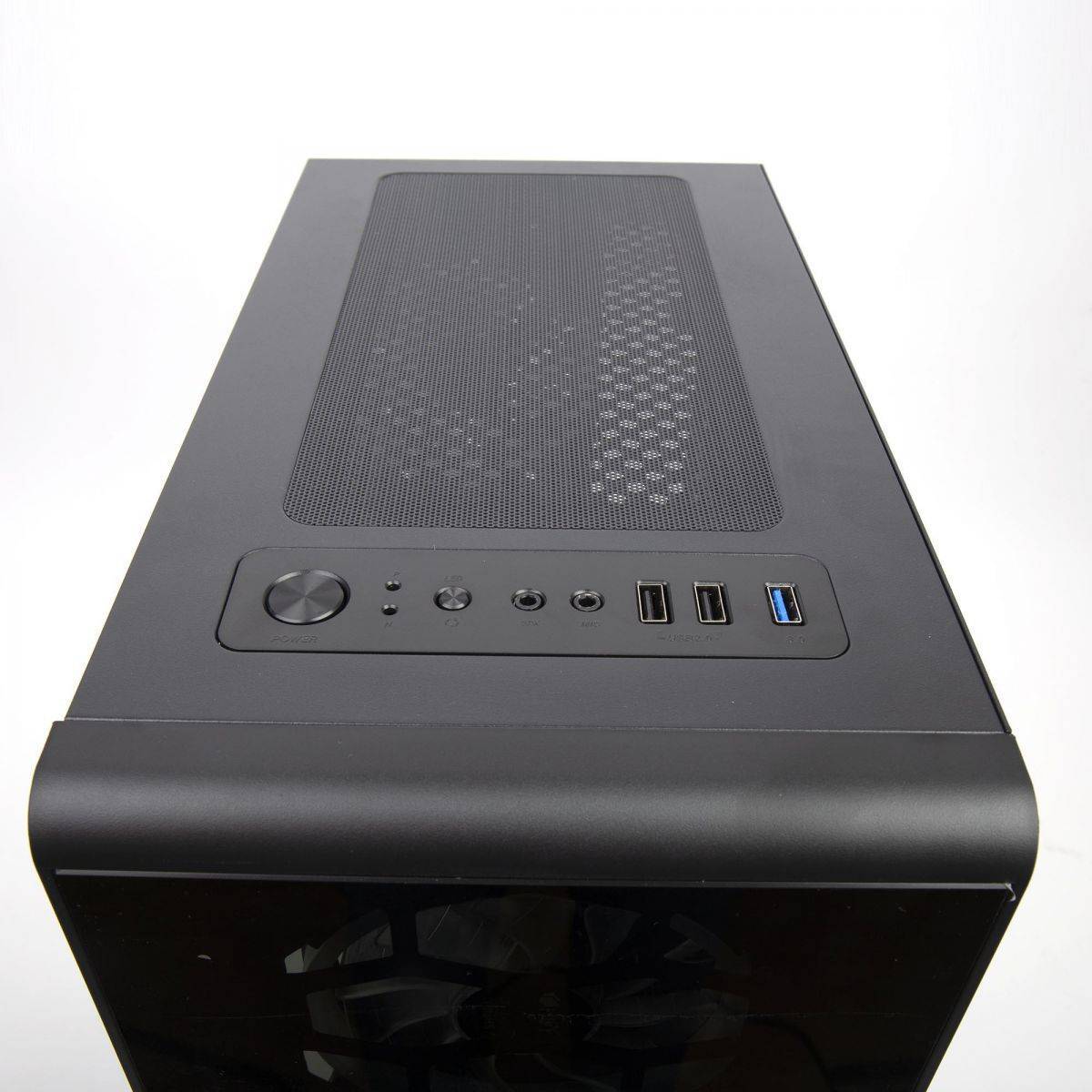 корпус для ПК без БП/ PC CASE HIPER HG300 TWILIGHT (w/o PSU, USB+HD audio, 1*RGB rear fan, 3*RGB front fan) BLACK