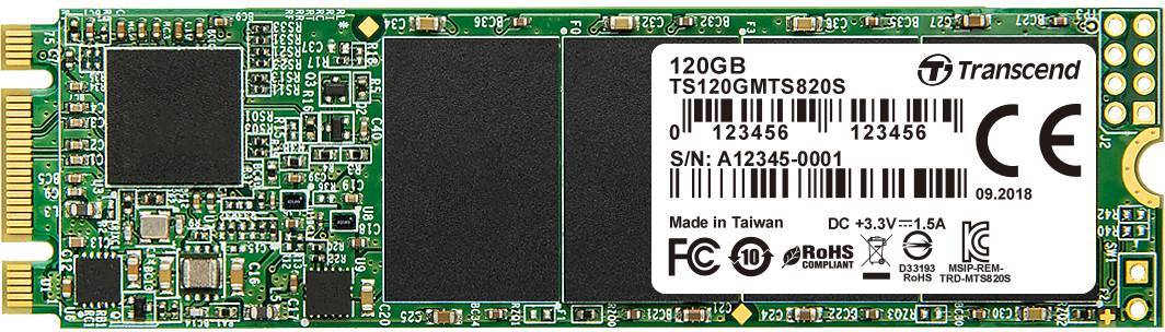 Transcend 120GB, M.2 2280 SSD, SATA3, TLC