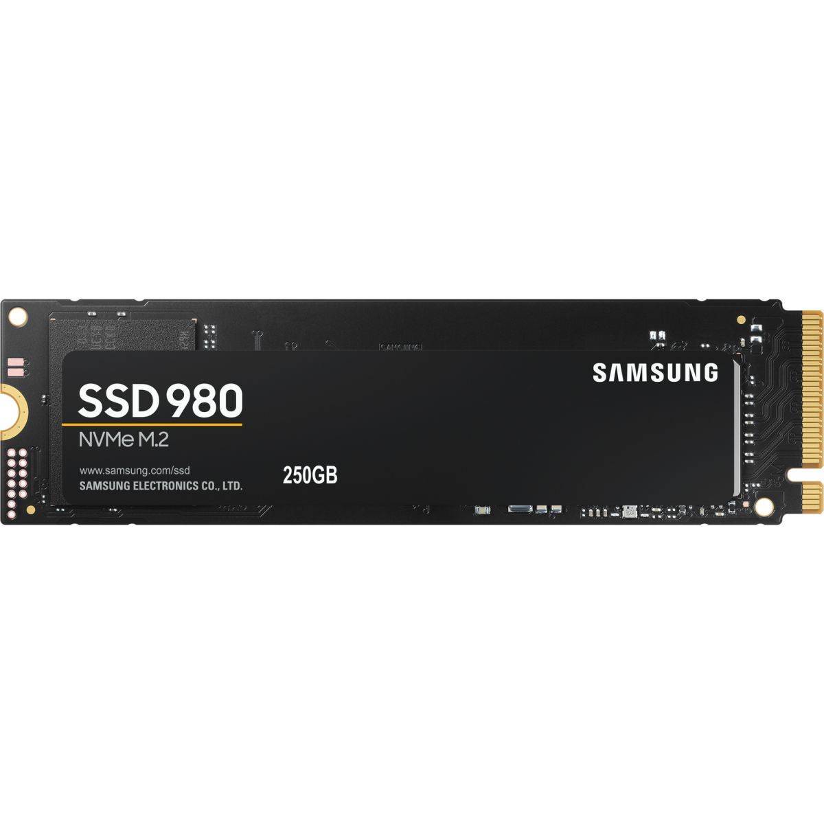 Твердотельные накопители/ Samsung SSD 980, 250GB, M.2(22x80mm), NVMe 1.4, PCIe 3.0 x4, 3-bit MLC, R/W 2900/1300MB/s, IOPs 230 000/320 000, TBW 150, DWPD 0.33 (12 мес.)