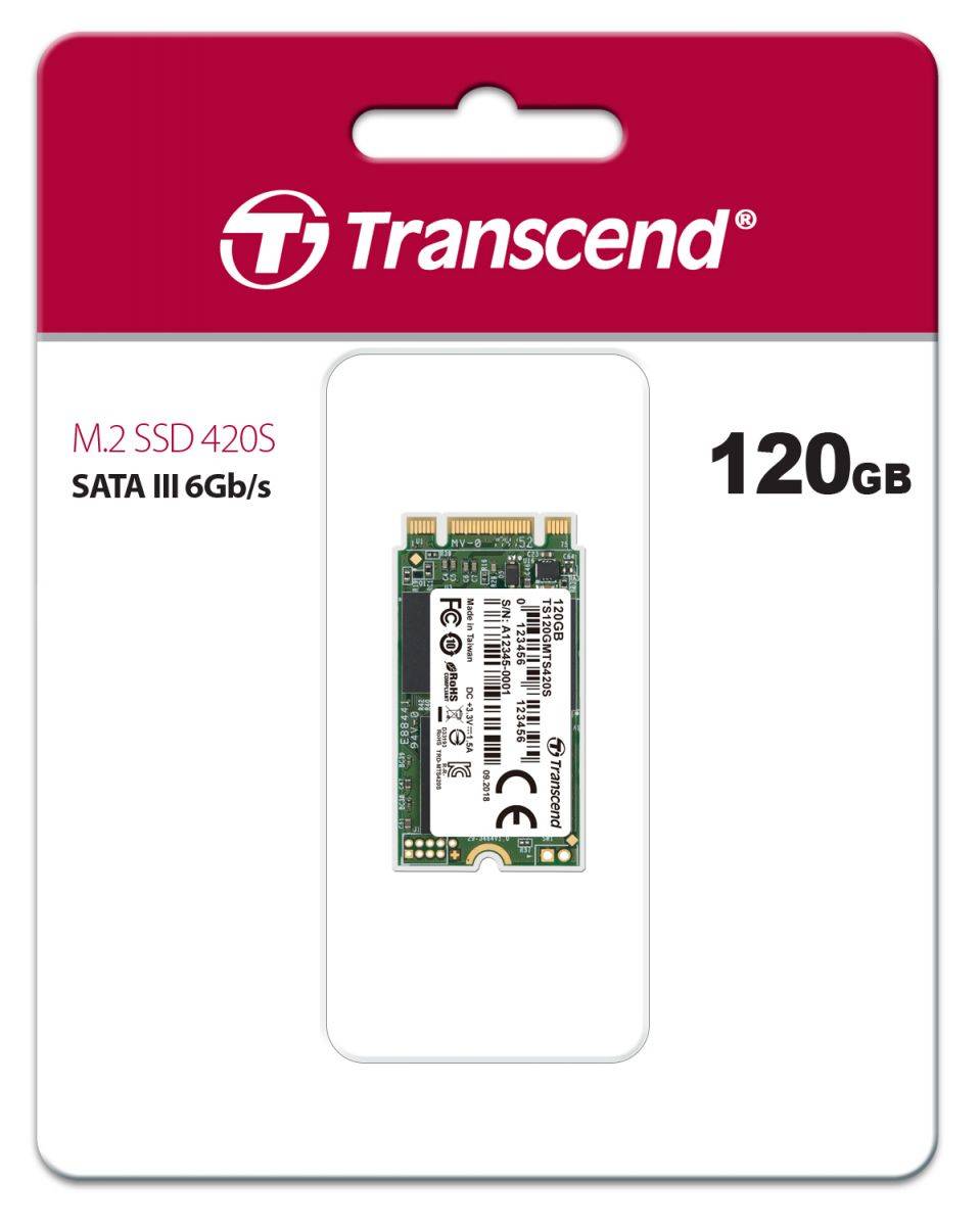 Transcend 120GB, M.2 2242 SSD, SATA3, 3D TLC