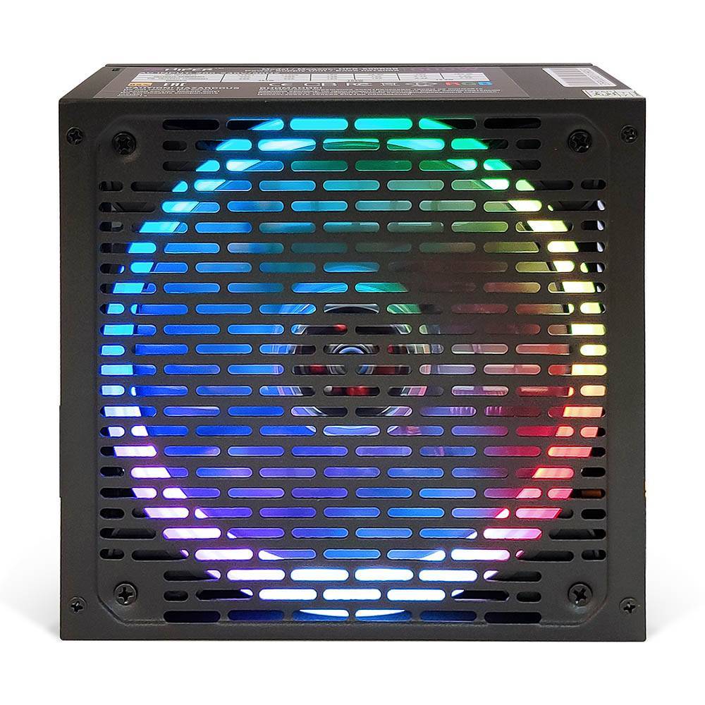 PSU HIPER HPB-550RGB (ATX 2.31, 550W, ActivePFC, RGB 140mm fan, Black) 85+, BOX