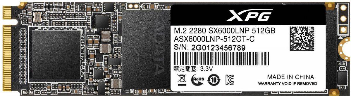 ADATA 512GB SSD SX6000 Lite m.2 PCIe 2280
