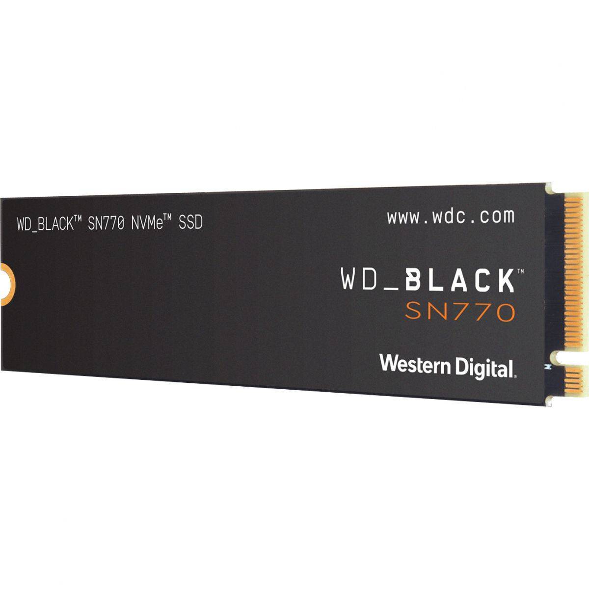 WD SSD Black SN770 NVMe, 1.0TB, M.2(22x80mm), NVMe, PCIe 4.0 x4, 3D TLC, R/W 5150/4900MB/s, IOPs 740 000/800 000, TBW 600, DWPD 0.3 (12 мес.)