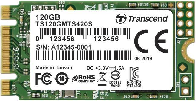 Transcend 120GB, M.2 2242 SSD, SATA3, 3D TLC