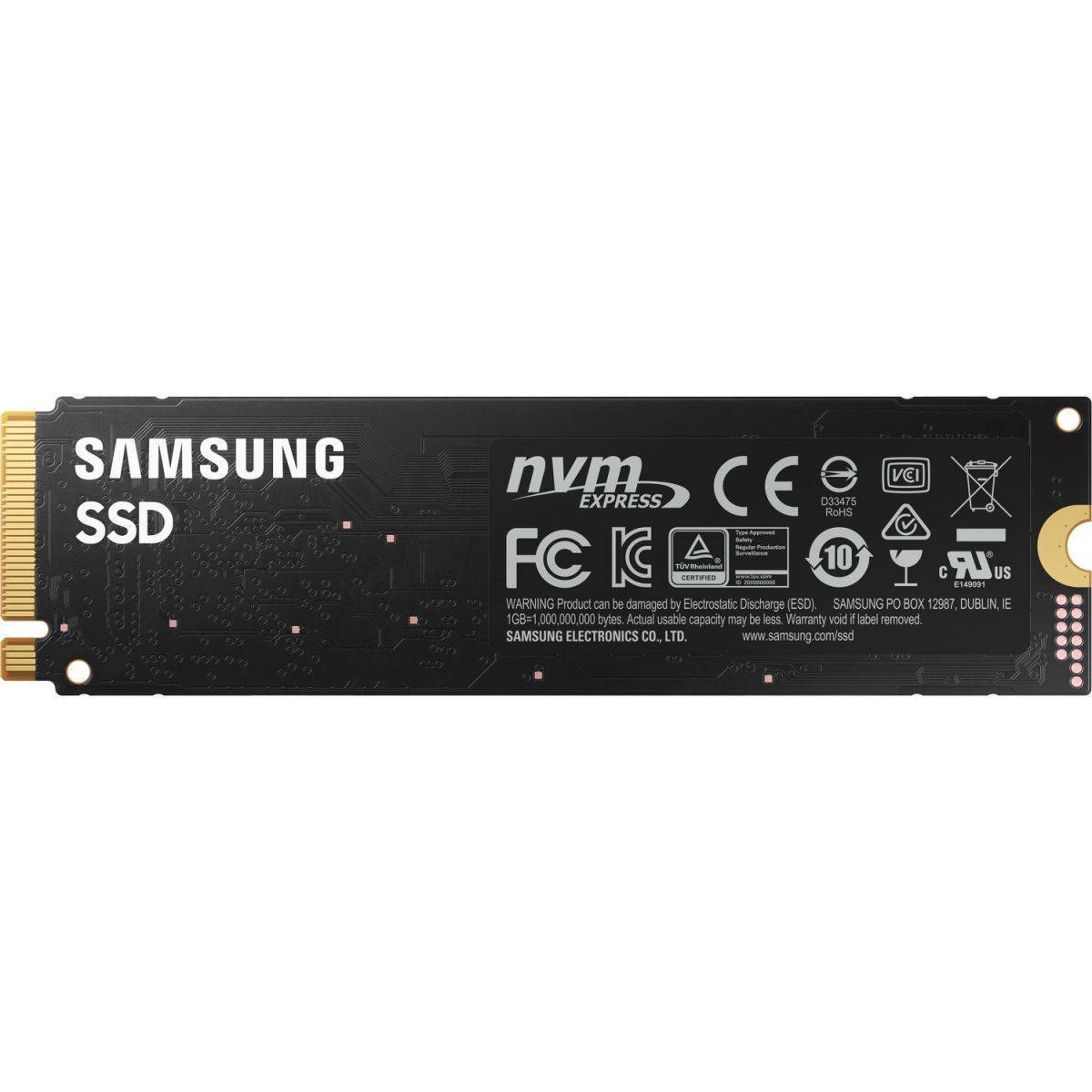 Твердотельные накопители/ Samsung SSD 980, 500GB, M.2(22x80mm), NVMe 1.4, PCIe 3.0 x4, 3-bit MLC, R/W 3100/2600MB/s, IOPs 400 000/470 000, TBW 300, DWPD 0.33 (12 мес.)