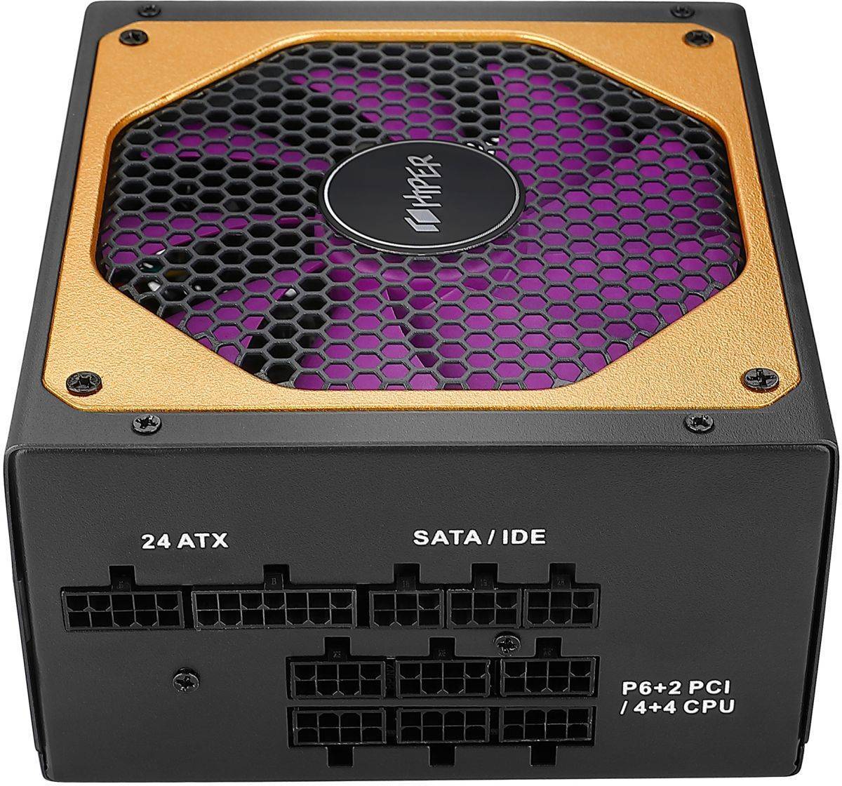 блок питания для ПК 1100 Ватт/ PSU HIPER HPG-1100FM (1000W 80+Gold, 14cm Fan, 220V input, Efficiency 90%, Modular, Black) BOX
