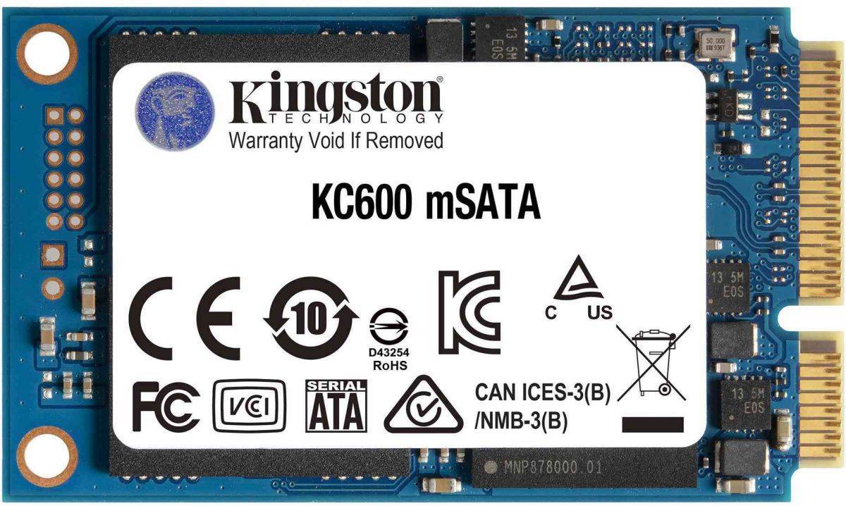 Kingston SKC600 256GB 3D TLC, mSATA, R/W 550/500MB/s, 150TBW