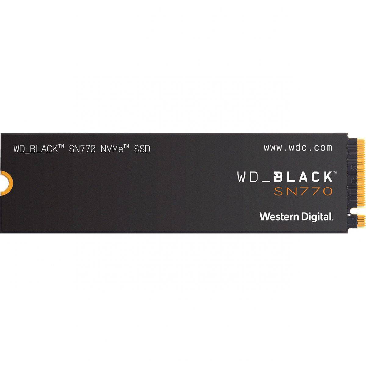 WD SSD Black SN770 NVMe, 2.0TB, M.2(22x80mm), NVMe, PCIe 4.0 x4, 3D TLC, R/W 5150/4850MB/s, IOPs 650 000/800 000, TBW 1200, DWPD 0.3 (12 мес.)