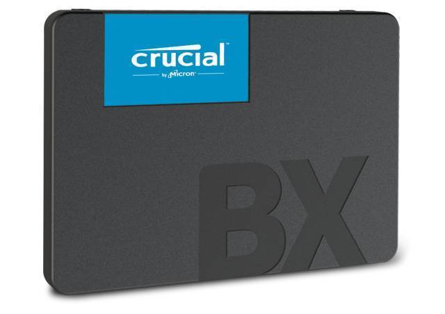 Crucial SSD BX500, 240GB, 2.5" 7mm, SATA3, 3D TLC, R/W 540/500MB/s, IOPs 84 000/90 000, TBW 80, DWPD 0.3 (12 мес.)