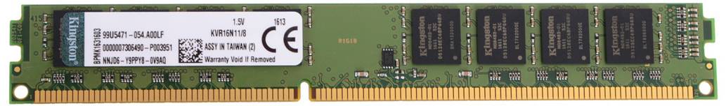 Kingston 8GB 1600MHz DDR3 Non-ECC CL11 DIMM (Select Regions ONLY)