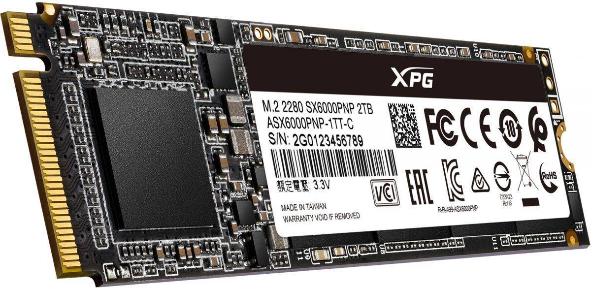 ADATA 2TB SSD SX6000 Pro M.2 PCIe Gen3x4 2280 R/W 2100/1400 MB/s 3D TLC, TBW 1200TB