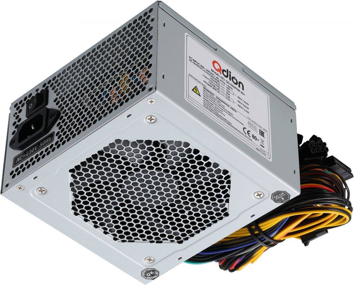 Power Supply FSP QDION ATX 550W, 120mm, 5xSATA, 2xPCI-E, APFC, 80+