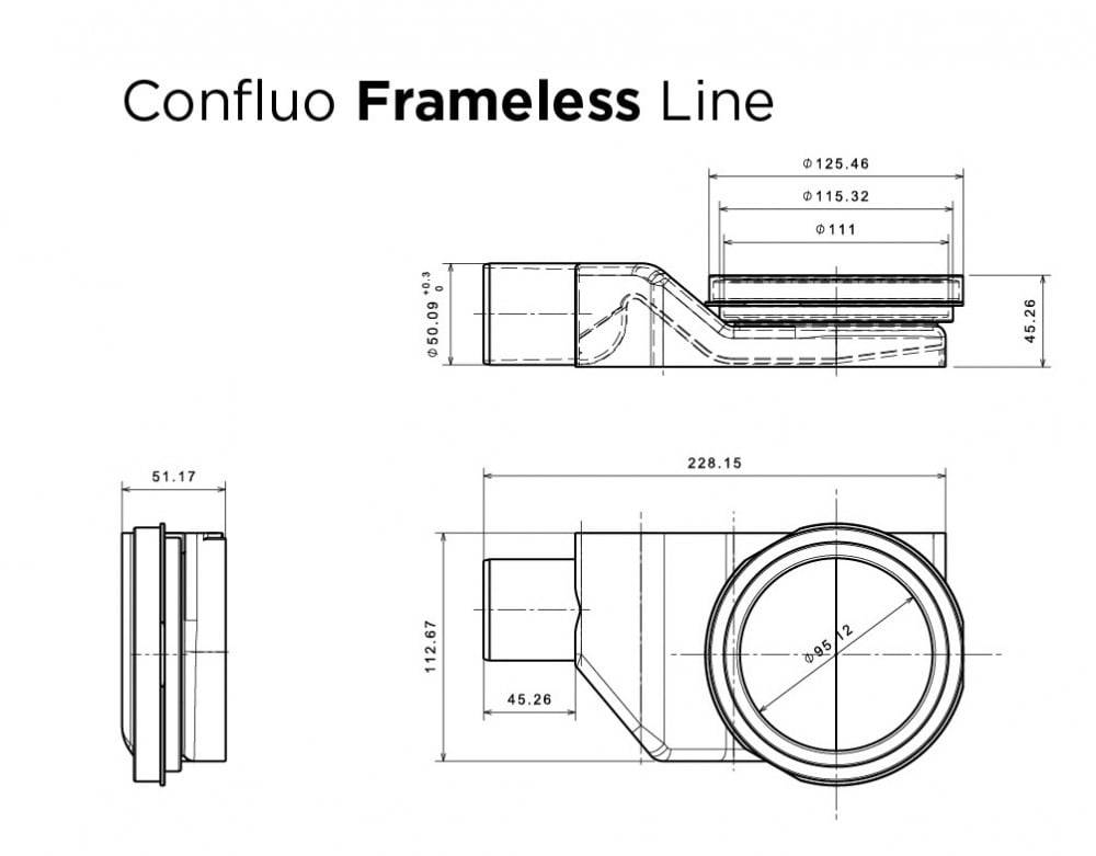 Душевой лоток Pestan Confluo Frameless Line 13701232, 750мм
