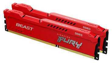 Kingston 16GB 1866MHz DDR3 CL10 DIMM (Kit of 2) FURY Beast Red 