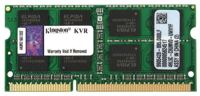 Kingston 8GB 1600MHz DDR3L Non-ECC CL11 SODIMM 1.35V (Select Regions ONLY)