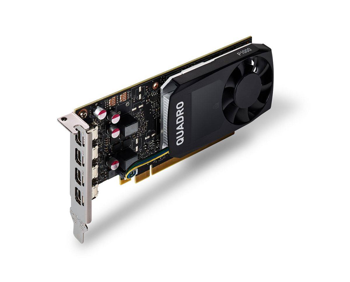 4GB NVIDIA Quadro P1000 LowProfile (4 mDP)